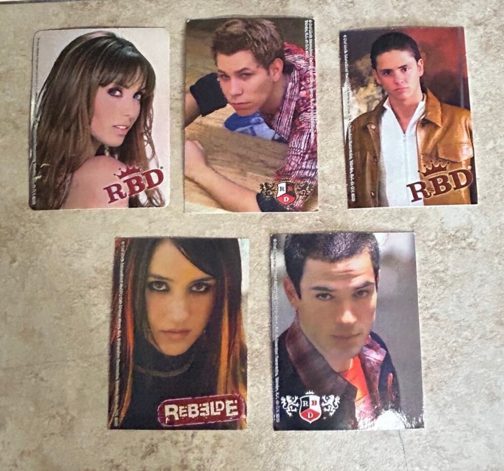 Vintage 2006 Rebelde vending machine stickers lot (5) RBD Telenovela